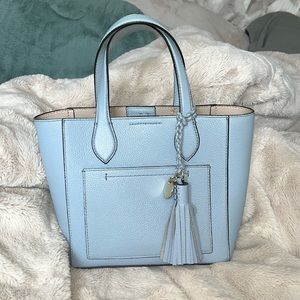 Cole Haan light baby blue purse with removable shoulder strap